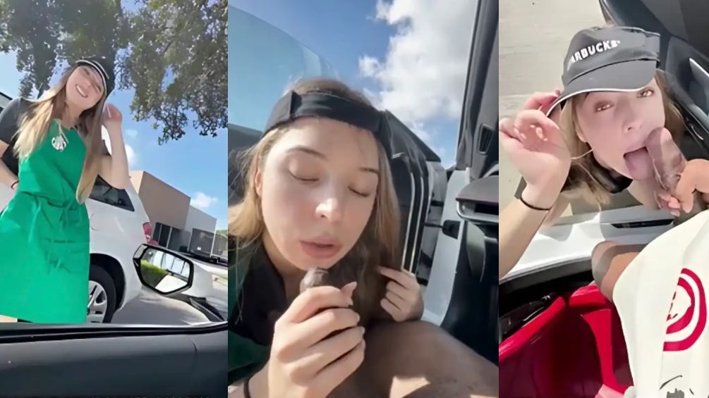 Izzy Swallows Starbucks Waitress Sucks BBC To Make Customer Happy