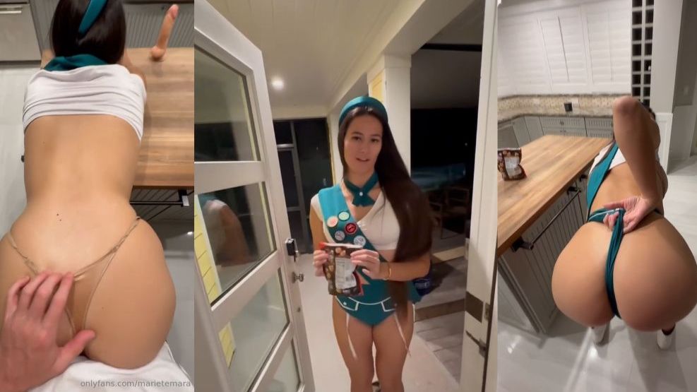 Marie Temara Scout Bends Over For Cock In Kitchen