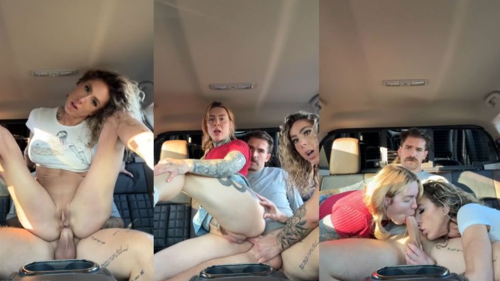 Pandora Skye And Angie Bloom Asshole Fucked In Car