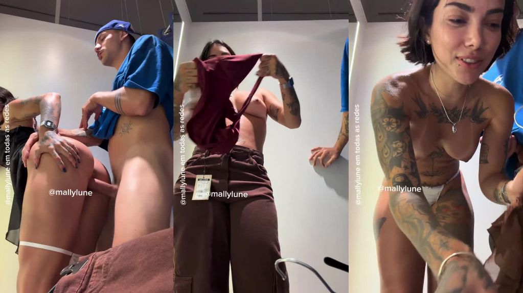 MallyLune Standing Fuck In Public Changing Room